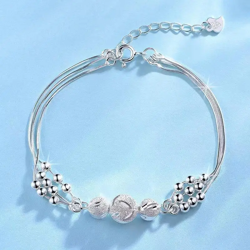 Zestaw biżuterii damskiej - naszyjnik i bransoletka z kulkami Bracelet