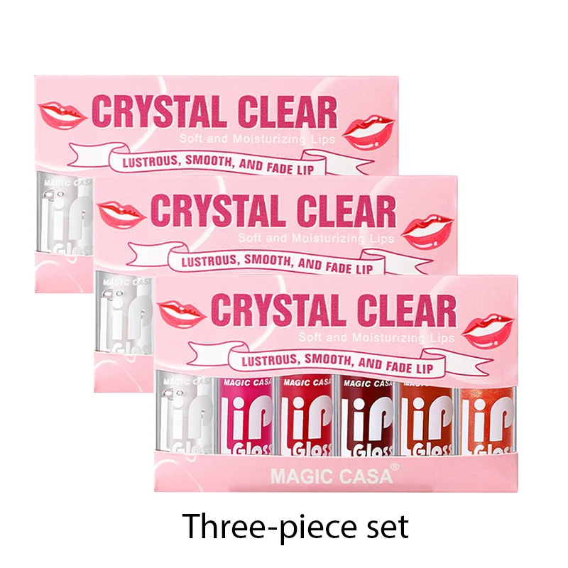 Zestaw 6 olejków do ust Water Gloss Jelly — wypełniający Błękitny
