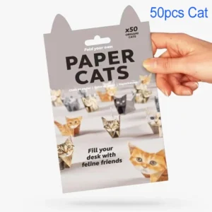 Zestaw origami koty 50 sztuk papier do składania DIY Jasny