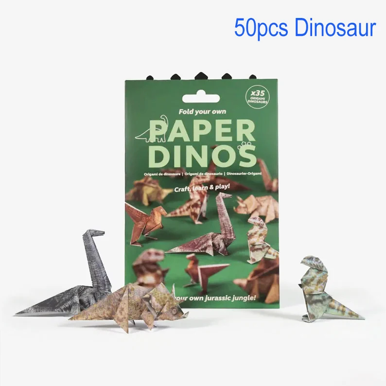 Zestaw origami koty 50 sztuk papier do składania DIY Wielokolorowy