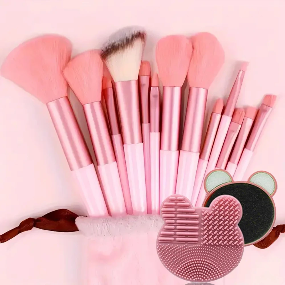 Zestaw pędzli do makijażu z gąbką beauty blender i opaską Kolba