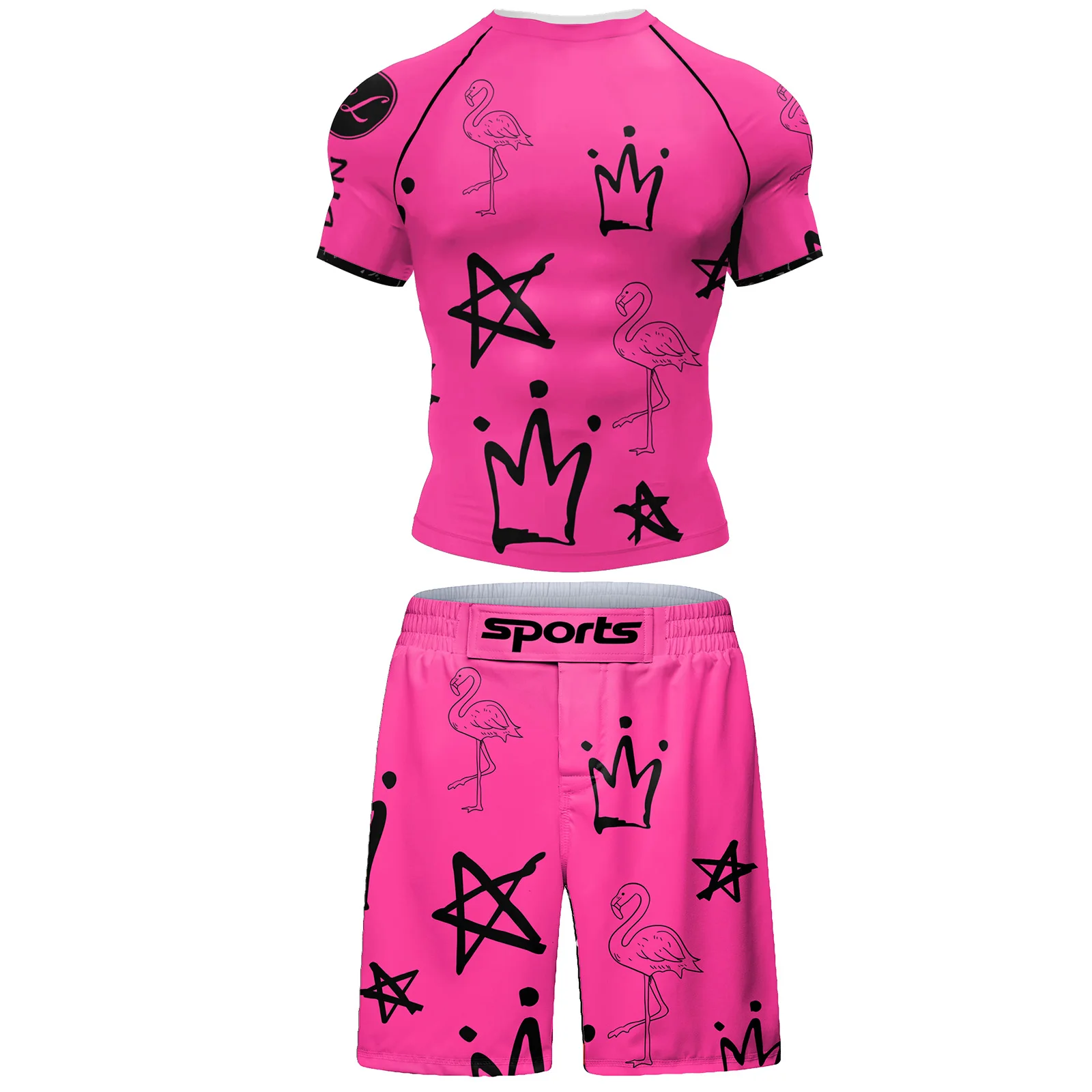 Zestaw rashguard i szorty do BJJ – treningowy komplet Sc002