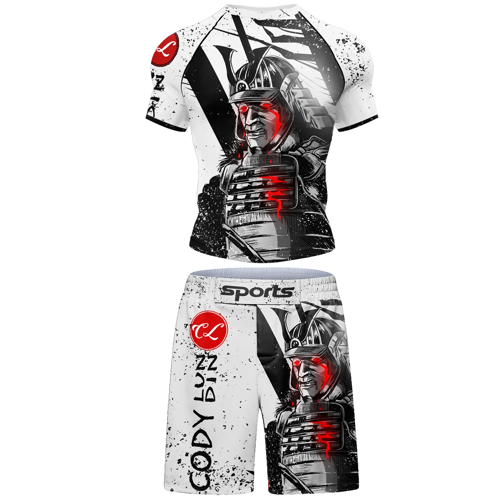Zestaw rashguard i szorty do BJJ – treningowy komplet Sc003