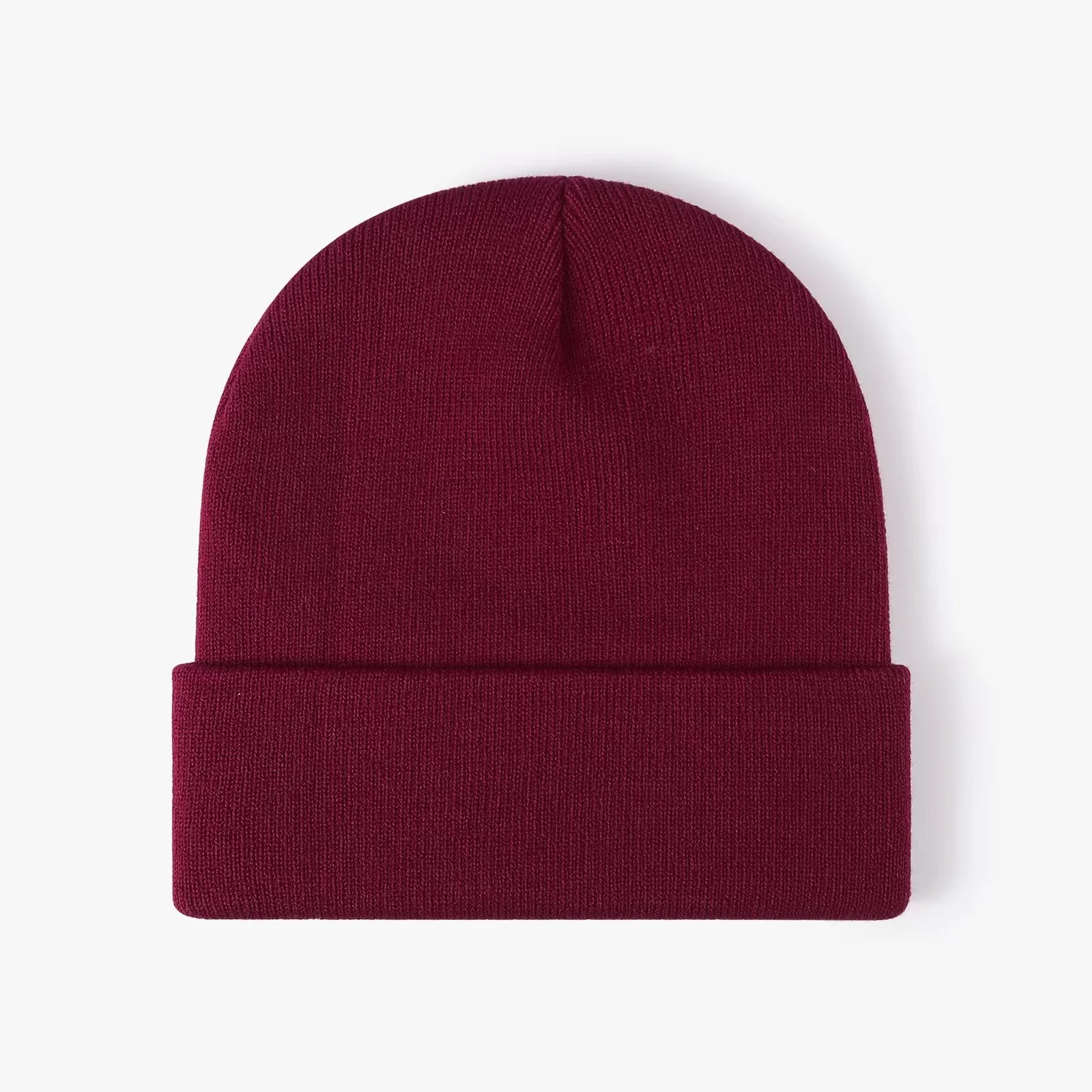 Zimowa czapka beanie z dzianiny unisex w wielu kolorach Burgund