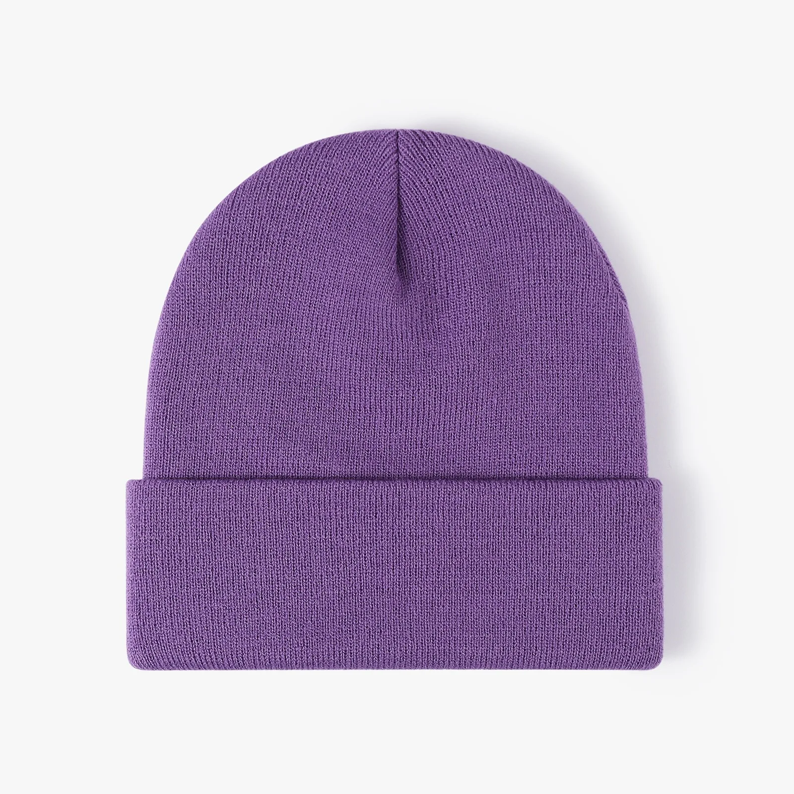 Zimowa czapka beanie z dzianiny unisex w wielu kolorach Fioletowy