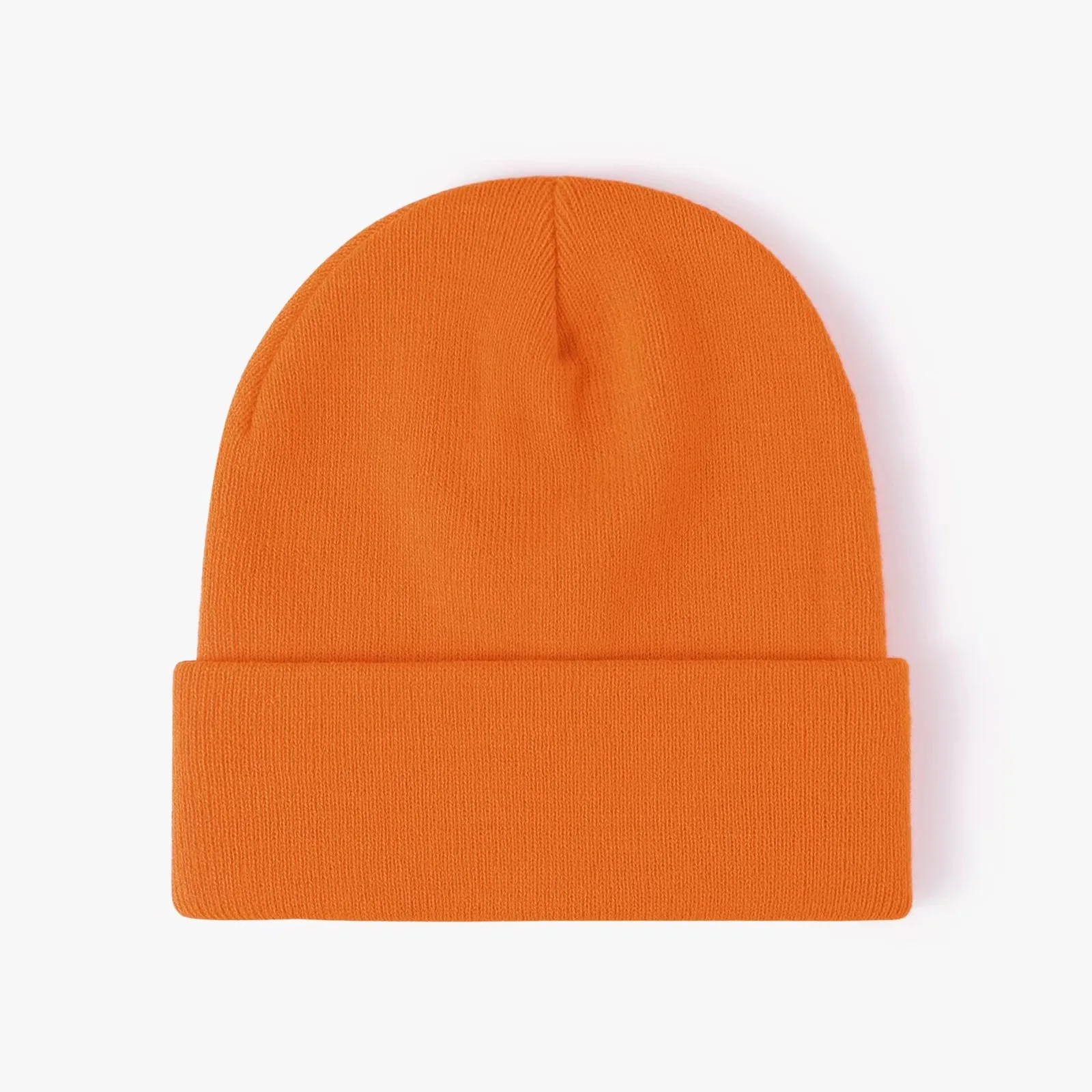 Zimowa czapka beanie z dzianiny unisex w wielu kolorach Pomarańczowy