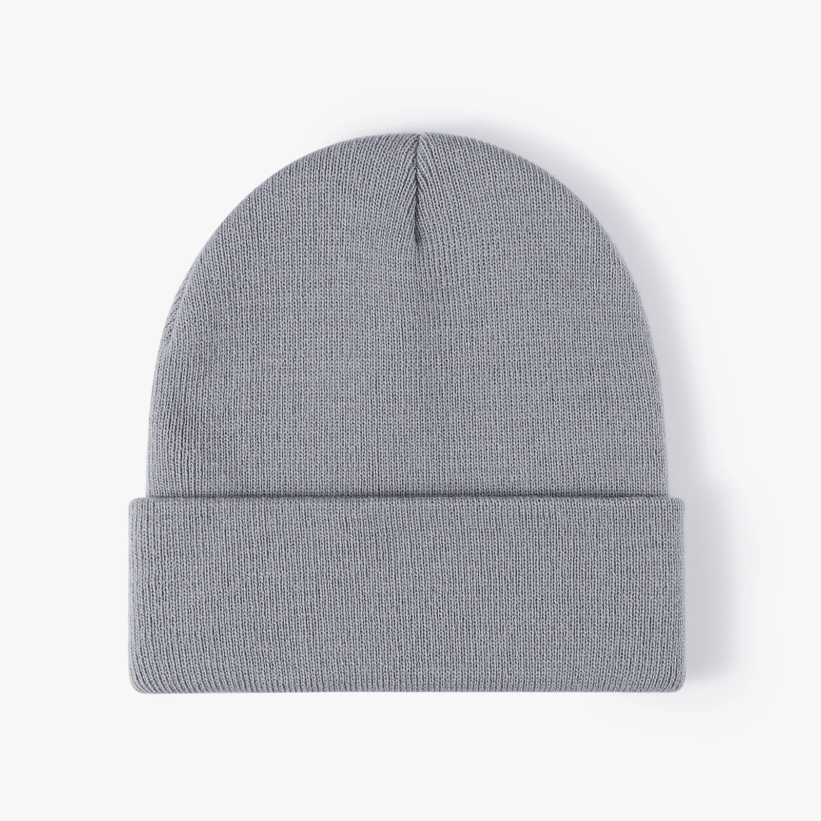 Zimowa czapka beanie z dzianiny unisex w wielu kolorach Szary