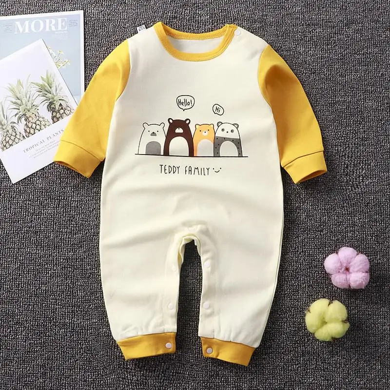 Zimowy pajacyk niemowlęcy z bawełny, wzór z bajki, unisex P1