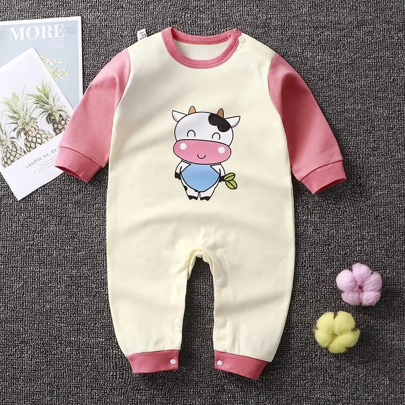 Zimowy pajacyk niemowlęcy z bawełny, wzór z bajki, unisex P8