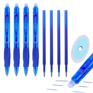 Zmazywalny długopis żelowy 0,5 mm Magic Pen 8 sztuk — niebieski, czarny żółty