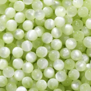 Żywiczne koraliki kocie oko - 30 sztuk, 8/10/12 mm do biżuterii 30 sztuk jasnozielony